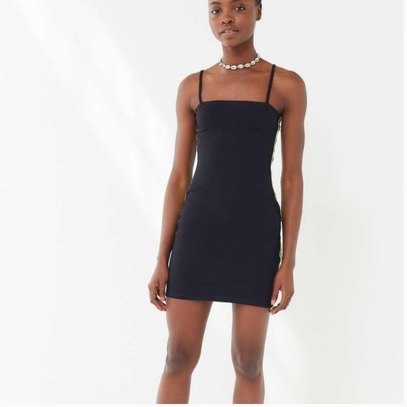 FILA UO BLACK & GREEN SIDE TAPE BODY CON DRESS - Picture 3 of 11